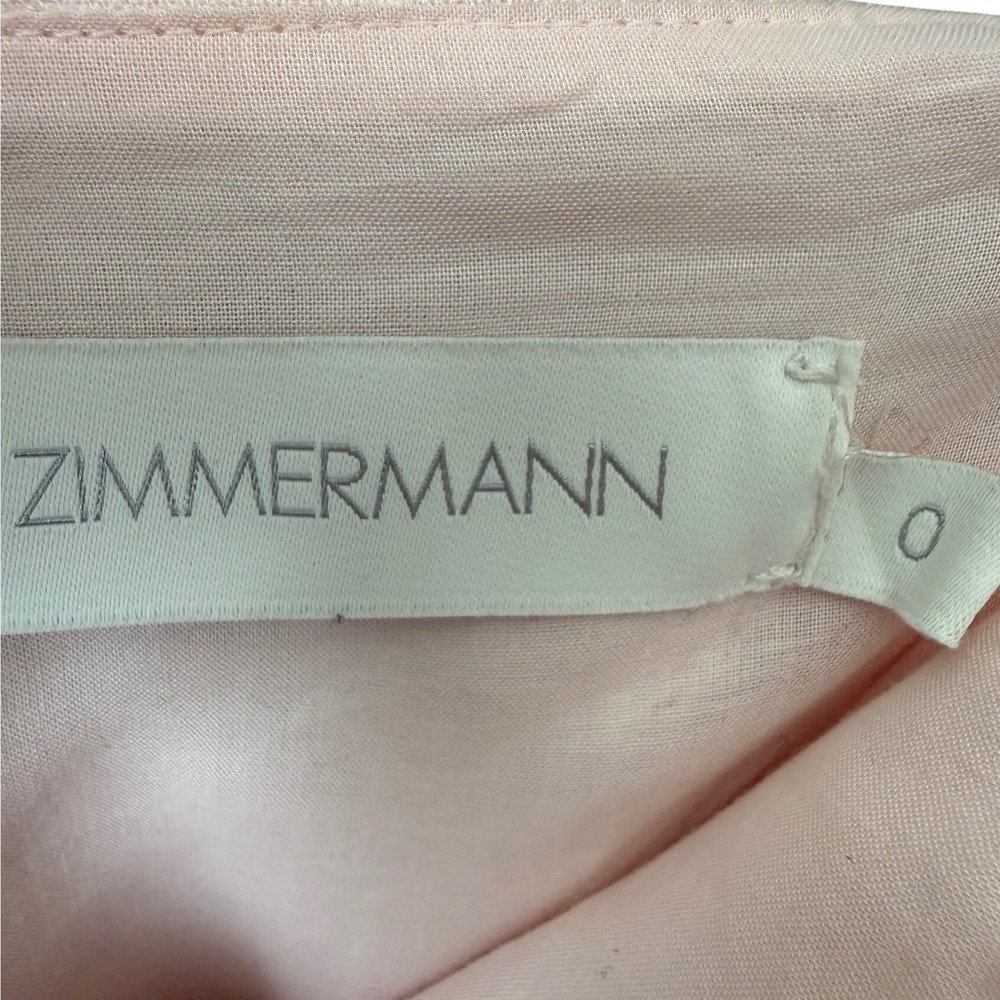Zimmermann Violet Strapless Pink Linen Maxi Dress Belted Pockets AU 0 | US 4 - Picture 6 of 8